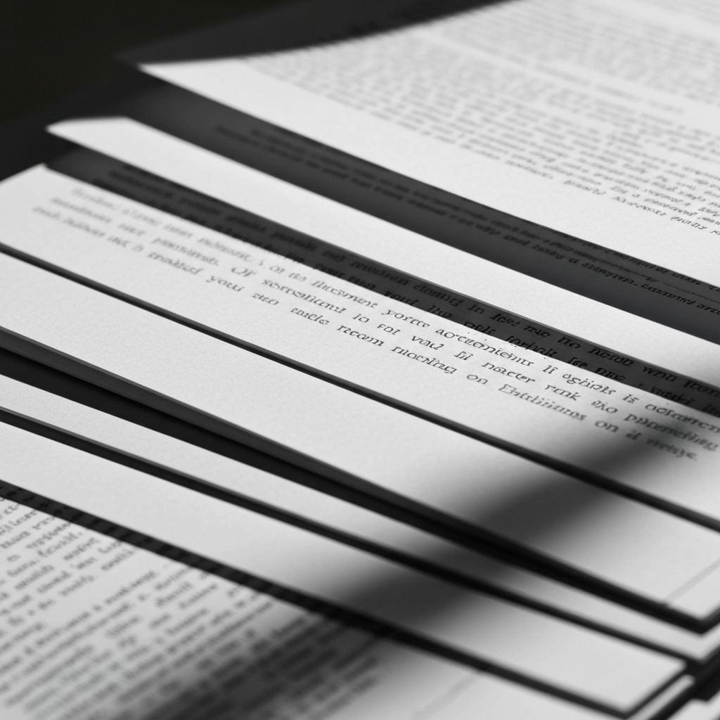 Legal documentation and agreement represented abstractly